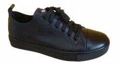 Nessi Fekete félcipő tornacipő Nessi 20695 bőr divatos méret40 (20695)