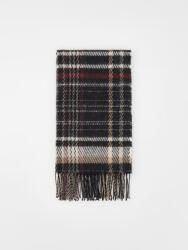 Reserved kockás sál, vastag rojtokkal, többszínű, 100% akril