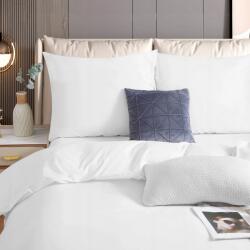 Spod Igły i Nitki Egyszínű Szatén Ágyneműhuzat Garnitúra 100% Pamut Lengyel Fehér *200/220 (POŚCIEL KOMPLET 220X200 BAWEŁNA SATYNOWA)