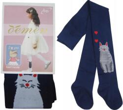  3-5 L Harisnyanadrág Pamut Macska Cica sötétkék szín C162 (C162)