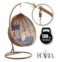 eCarla Világosbarna Trópusi függőszék állvánnyal, állvánnyal (5903678583668)