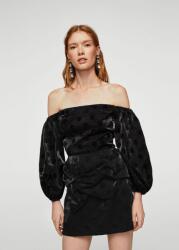 Mango Fekete Mini Szoknya, pöttyös, Size XS, viszkóz (586372)