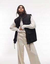  Topshop Fekete Mellény Zsebek (46) (523732)