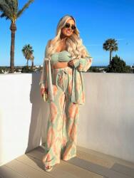 In The Style Chiffon Vékony Mintás Nadrág (36) (559964)