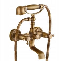  Kád Csaptelep Zuhany Arany Retro Fali Sárgaréz Antik (Bateria Wannowo Prysznicowa Natrysk Złota)