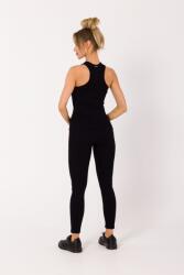 MOE Divatos Női Alkalmi Blúz Meleg Pamut Sima Felső Fekete 44 XXL