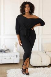  Club L Fekete Bordázott Leggings (48) (580273)