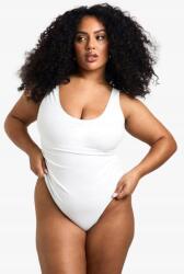 Boohoo Fehér Sima Klasszikus Fodros Fürdőruha Boohoo 48-AS