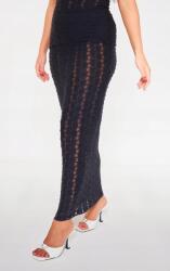 Prettylittlething Kötött szoknya, Size 34, fekete, 95% poliészter, 5% elasztán