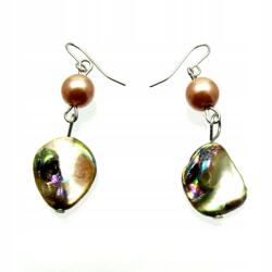  Függő gyöngyház fülbevaló (0608-528)