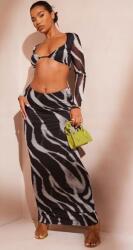 Prettylittlething Hálós Maxi Ceruzaszoknya Állatmintás Prettylittlething 36