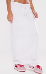 Prettylittlething Fehér Bordázott Maxi Nadrág Közepes Egyenes Állapot Prettylittlething 38