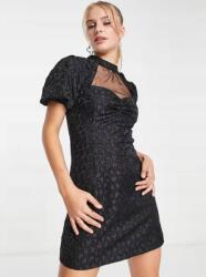 Miss Selfridge Fekete Ruha Mintás (38) (567192)