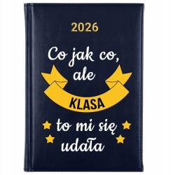 FunnyCase Könyvnaptár 2026 Osztály Sikeres Sötétkék tervező Ajándék Minták (Kalendarz Granatowy KLASA MI SIĘ UDAŁA)