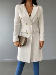 Shein ZC62107 Shein Hosszú Texturált Kétsoros Blézer (37) M