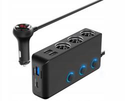 Qidoe adapter három aljzattal 200 W-os autós szivargyújtóhoz (QD20)