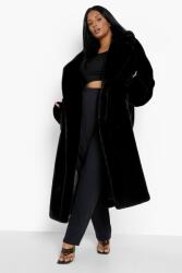 Boohoo KU618 Boohoo Hosszú Kétsoros Plus Size Szőrme 52