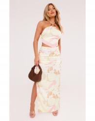 Prettylittlething Mintás Szatén Szoknya (44) (564459)