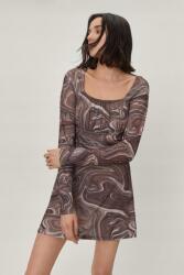 Nasty Gal Barna Ruha Mini Mintás (38) (472105)