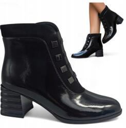 S. Barski 36 Női téli bakancs Bőr Kényelmes bebújós bakancs Barski (Barski MR52-144)