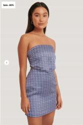 NA-KD Felső Illeszkedő Kék Print 38 M N01