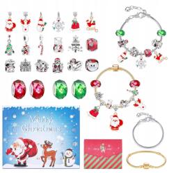 Adventi Naptár Ékszer Charms Diy Karkötők Gyerekeknek Ajándék (Zestaw bransoletek bałwanki)