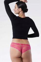 Julimex Bugyi Tanga, Size S, amarant szín, csipkével