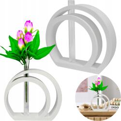  Hidroponikus Virágváza Üveg Fiolával, Fehér (WAZ000020-W)