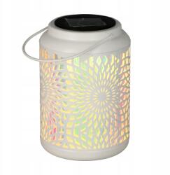 ProGarden Napelemes Lampion Led-del Fém 18 CM Meleg Fehér Ökológiai (AFO000200)