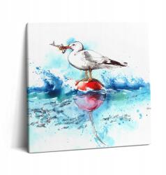 Wallfluent Fotó Vászonkép Vendégszobabe Látványos Festett Sirály 60x60 cm (010030010270000074862)