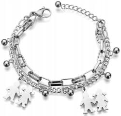 EdiBazzar Karkötő Ezüst sebészeti acél lánc 316L (Bransoletka Srebrna Stal chirurgiczna łańcuch)