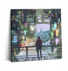 Wallfluent Vászonkép Irodába Inspiráló Cyber Punk Város 60x60 cm (010030010270000074637)