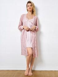 Shein EC32103 Shein Rózsaszín Csipkés Fürdőköpeny (26) S