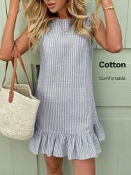 Shein IC13103 Shein Ruha Mini Ujjatlan Csíkos Fodros (39) S