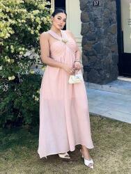 Shein Púderrózsaszín Kivágott Ruha (0XL) (587153)