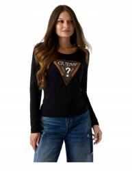 Guess Női Hosszú Ujjú Póló Ls Cn Leo Triangle Tee Fekete R. m (W5BI75J1314 JBLK)