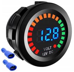  Akkumulátor Töltöttség Jelző Feszültségmérő Hajó Motor Teszter 12V (Miernik akumulatora -12 V)