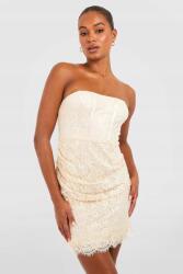 Boohoo Világosbézs Csipke Ruha (34) (GZZ25945-103)