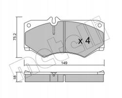 Metelli Fékbetét Mercedes 207-310 22-0014-0/MET