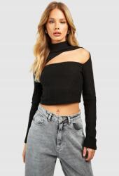 Boohoo XC25309 Boohoo Aszimmetrikus Csíkos Kötött Felső XXL