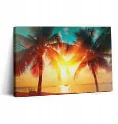 Wallfluent Vászonkép Canvas Szoba Keret Fa Nyaralás Pálmafák Nyugat 30x20 cm (010030010150000074638)