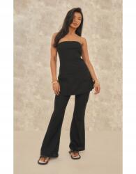 Prettylittlething Fekete Harang Nadrág (36) (564723)