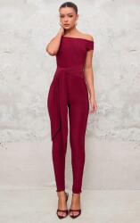 Prettylittlething Bordó Klasszikus Hosszú Szárú Overál Prettylittlething 38-AS