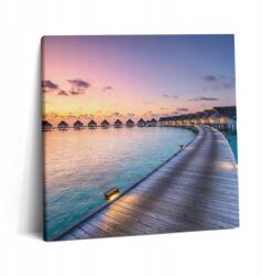 Wallfluent Canvas Vászonkép Modern Naplemente Nappaliba Maldív-szigetek 60x60 cm (010030010270000074677)