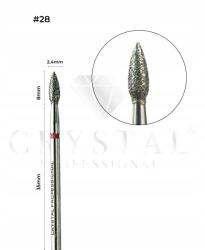 Crystal Professional Gyémántmaró Láng Crystal Professional #28 (piros Bevágás 2, 4 mm) (FZ-28)