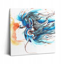 Wallfluent Fotó Vászonkép Nappali Lakberendezés Zene Hangok Illusztráció (010030010270000074839)