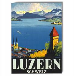  Fali poszter Svájc Luzern A3 art dekoráció (plakat na ścianę Szwajcaria Luzern art)