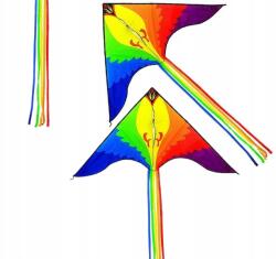  160cm-ES Színes Anyagú Papírsárkány Szalagokkal 1653 (591653)