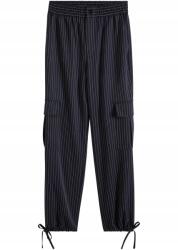 Bonprix Size 40 Csíkos Női Cargo Nadrág, kék