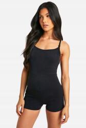 Boohoo Fekete Sima Overál Klasszikus Rövid Vállpántokkal Boohoo 40